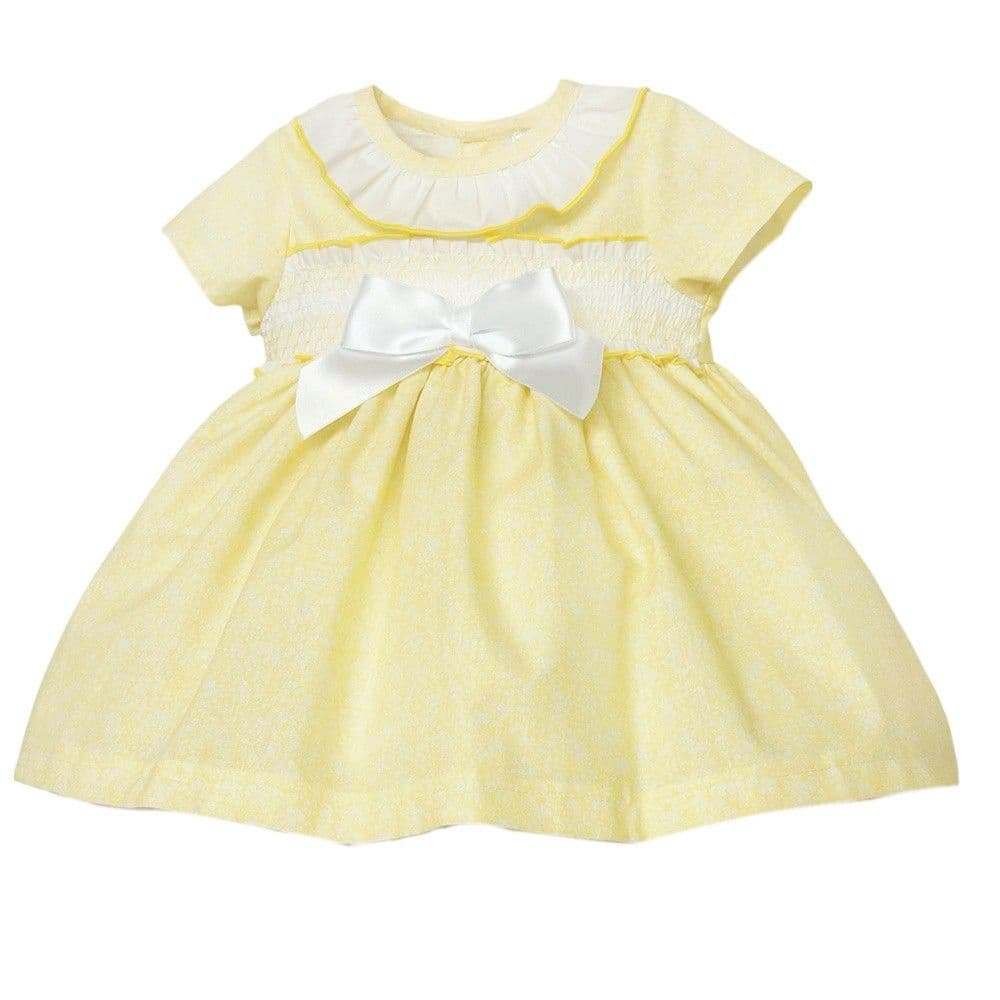 *SALE* Pale Yellow Floral Puff Ball Dress with Pants "MYD2343Y"