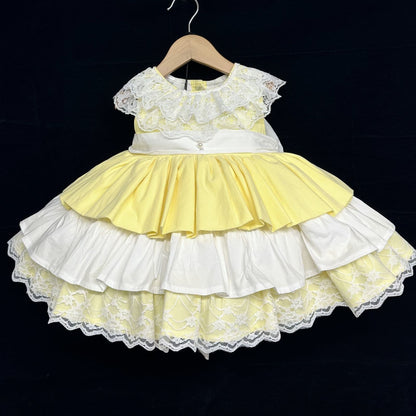 *SALE* Pale Yellow Puff Ball Dress "2013Y"