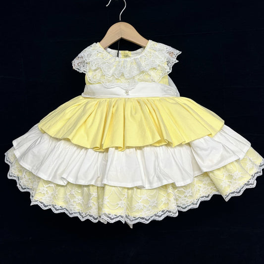 *SALE* Pale Yellow Puff Ball Dress "2013Y"