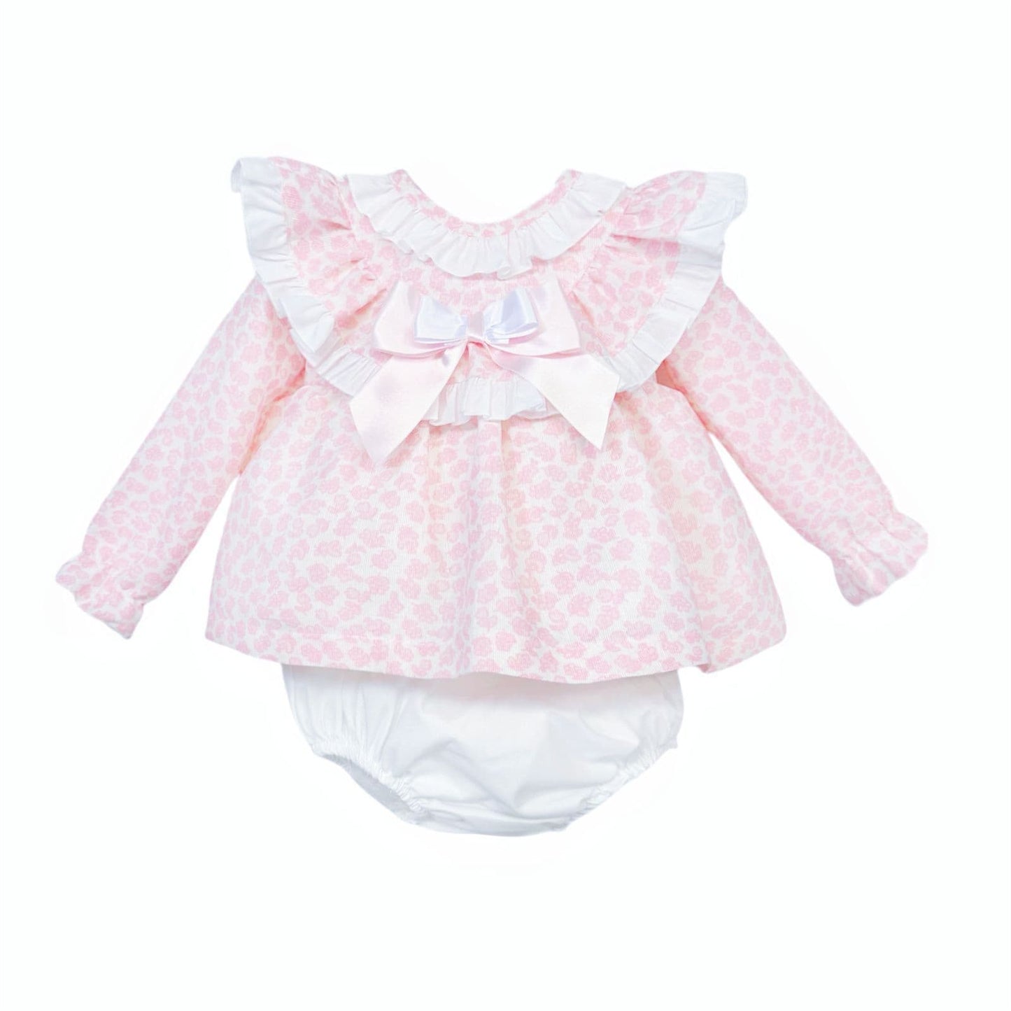 *SALE* Pink Floral Big Collar Dress with Pants "MYDC2455"