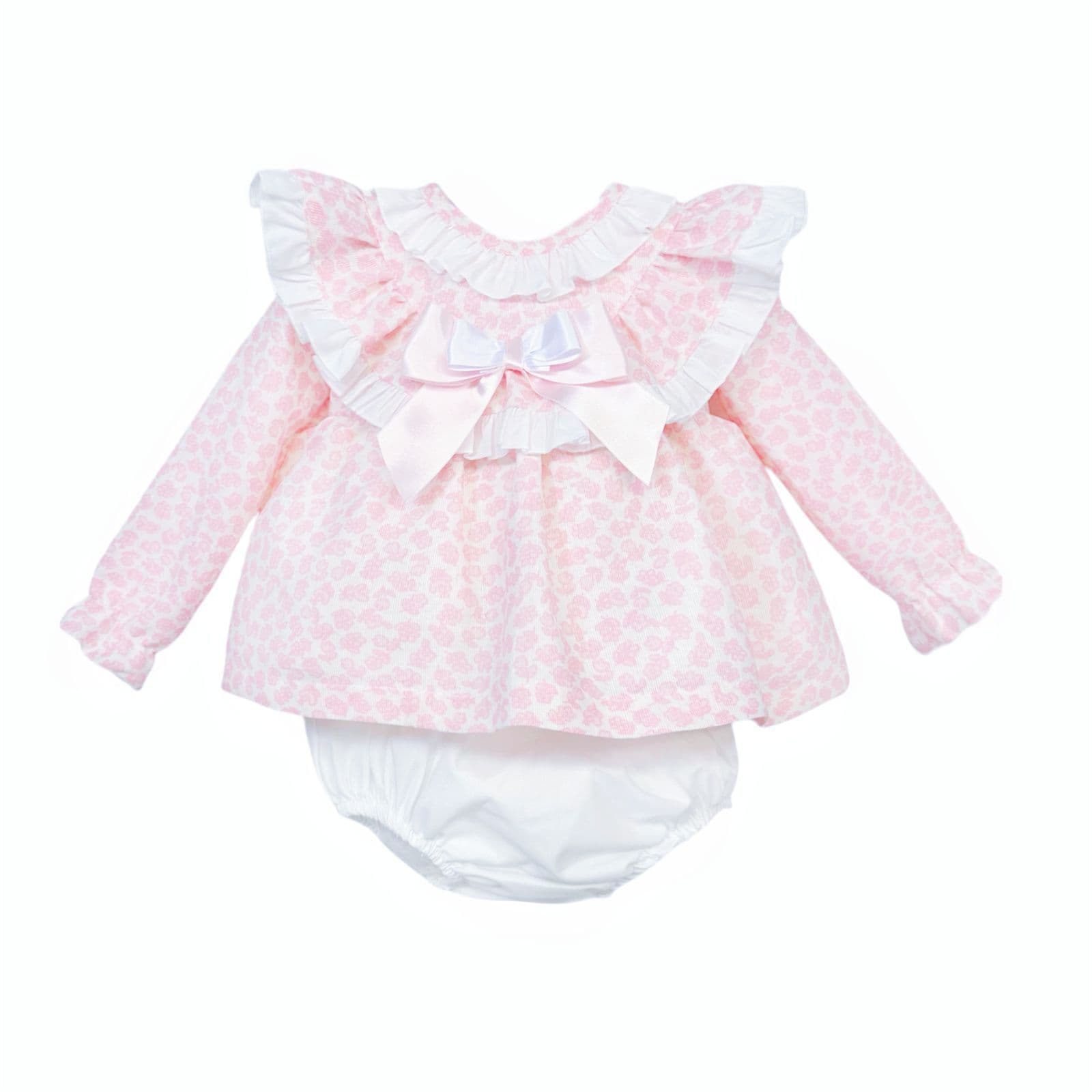 *SALE* Pink Floral Big Collar Dress with Pants "MYDC2455"