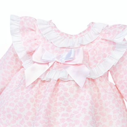 *SALE* Pink Floral Big Collar Dress with Pants "MYDC2455"