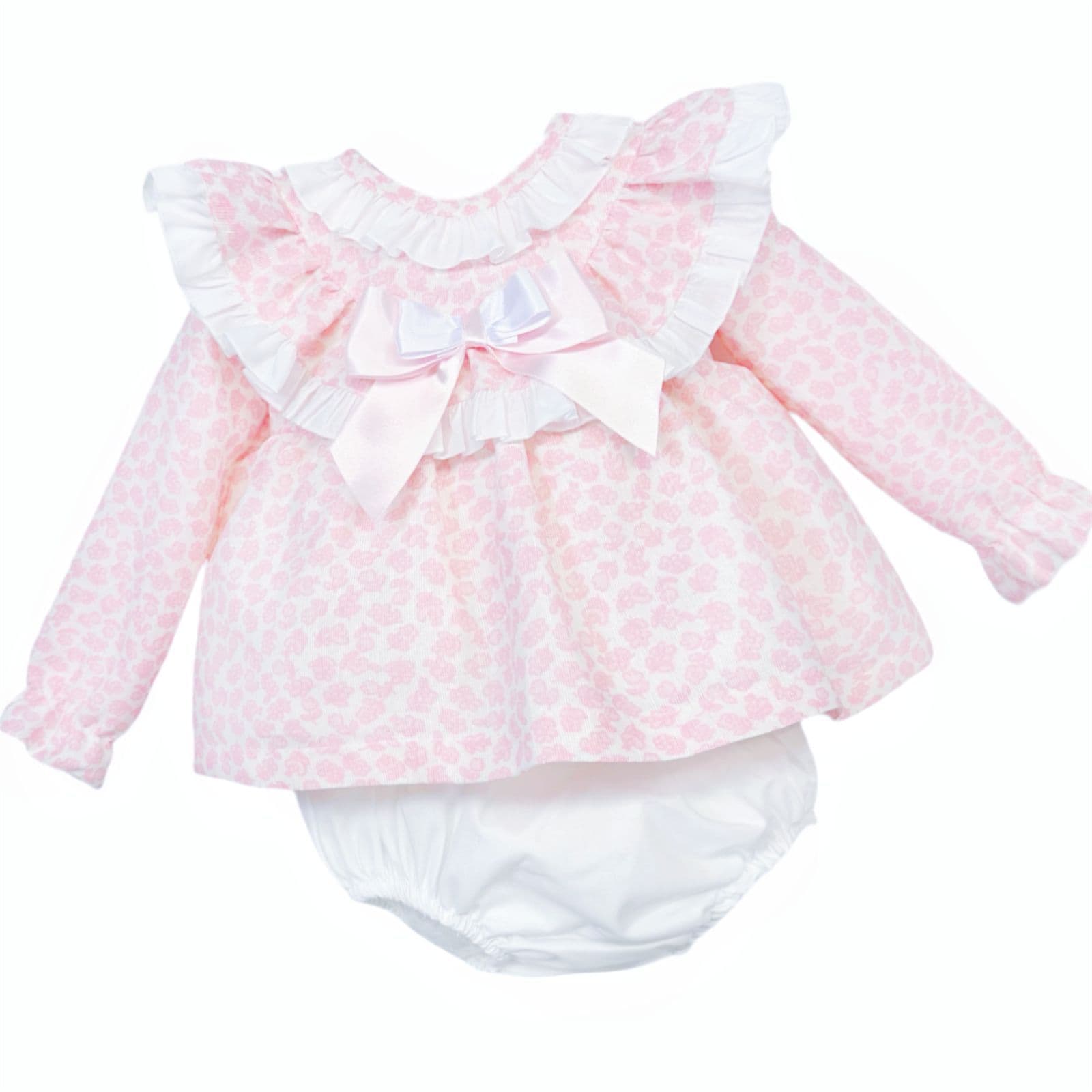 *SALE* Pink Floral Big Collar Dress with Pants "MYDC2455"