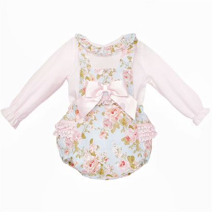 *SALE* Pink Floral Frilly Back Romper with Shirt "MYDC2482"