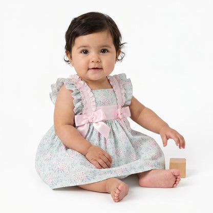 *SALE* Pink Floral Puff Ball Dress with Pants "MYD2305P"