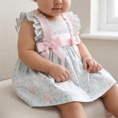 *SALE* Pink Floral Puff Ball Dress with Pants "MYD2305P"