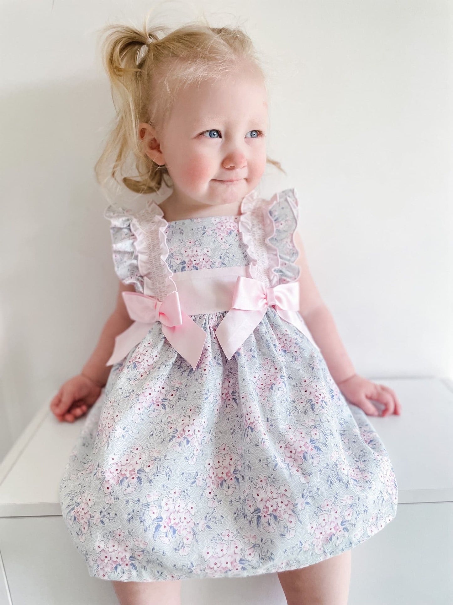*SALE* Pink Floral Puff Ball Dress with Pants "MYD2305P"