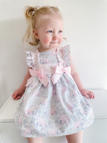 *SALE* Pink Floral Puff Ball Dress with Pants "MYD2305P"