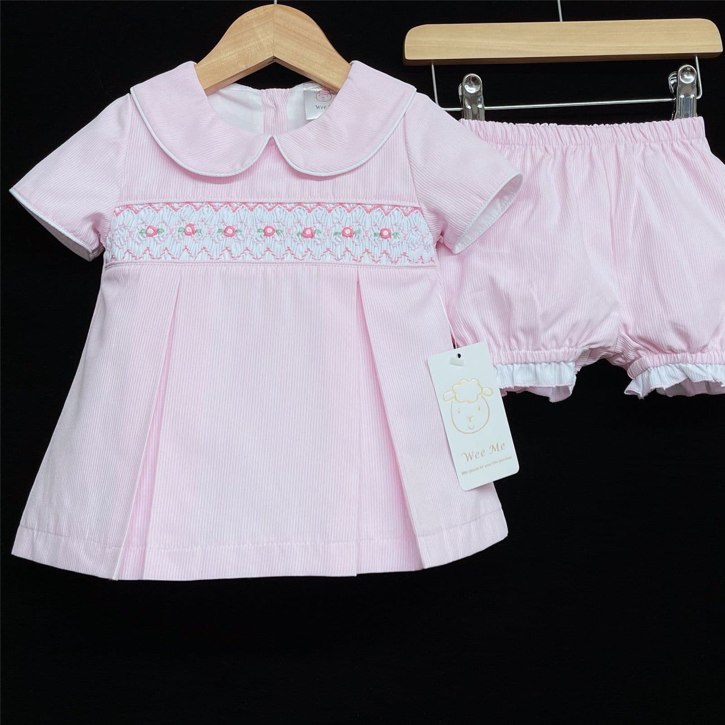 *SALE* Pink Hand Smocked Dress with Knickers "2145 Pink"