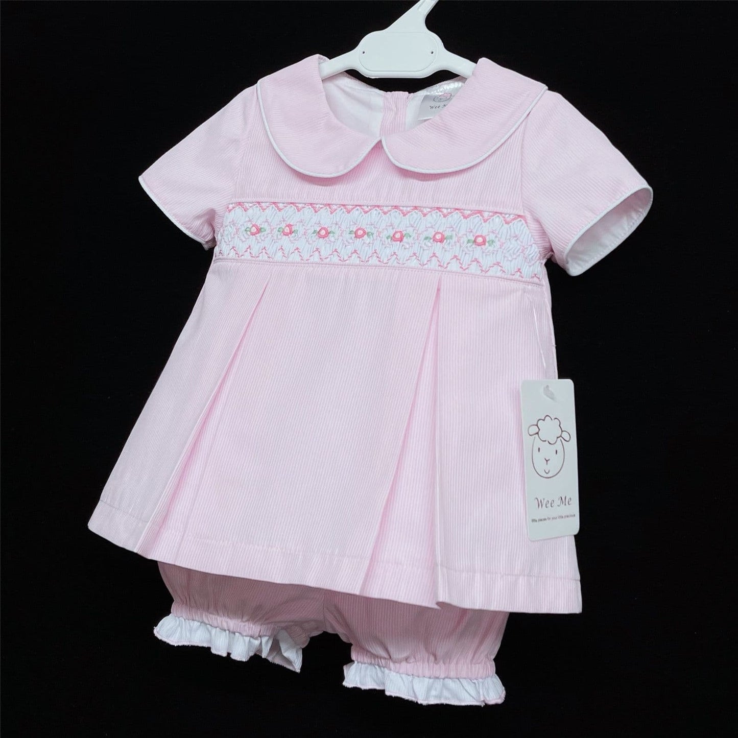 *SALE* Pink Hand Smocked Dress with Knickers "2145 Pink"