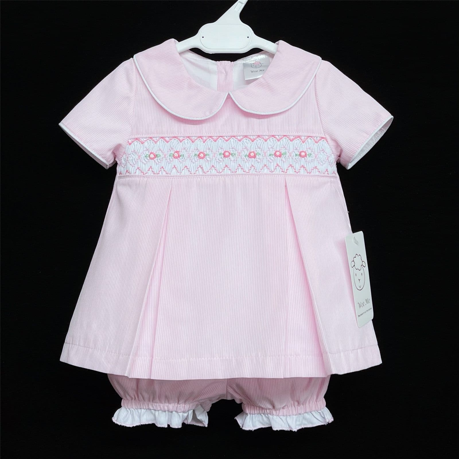 *SALE* Pink Hand Smocked Dress with Knickers "2145 Pink"