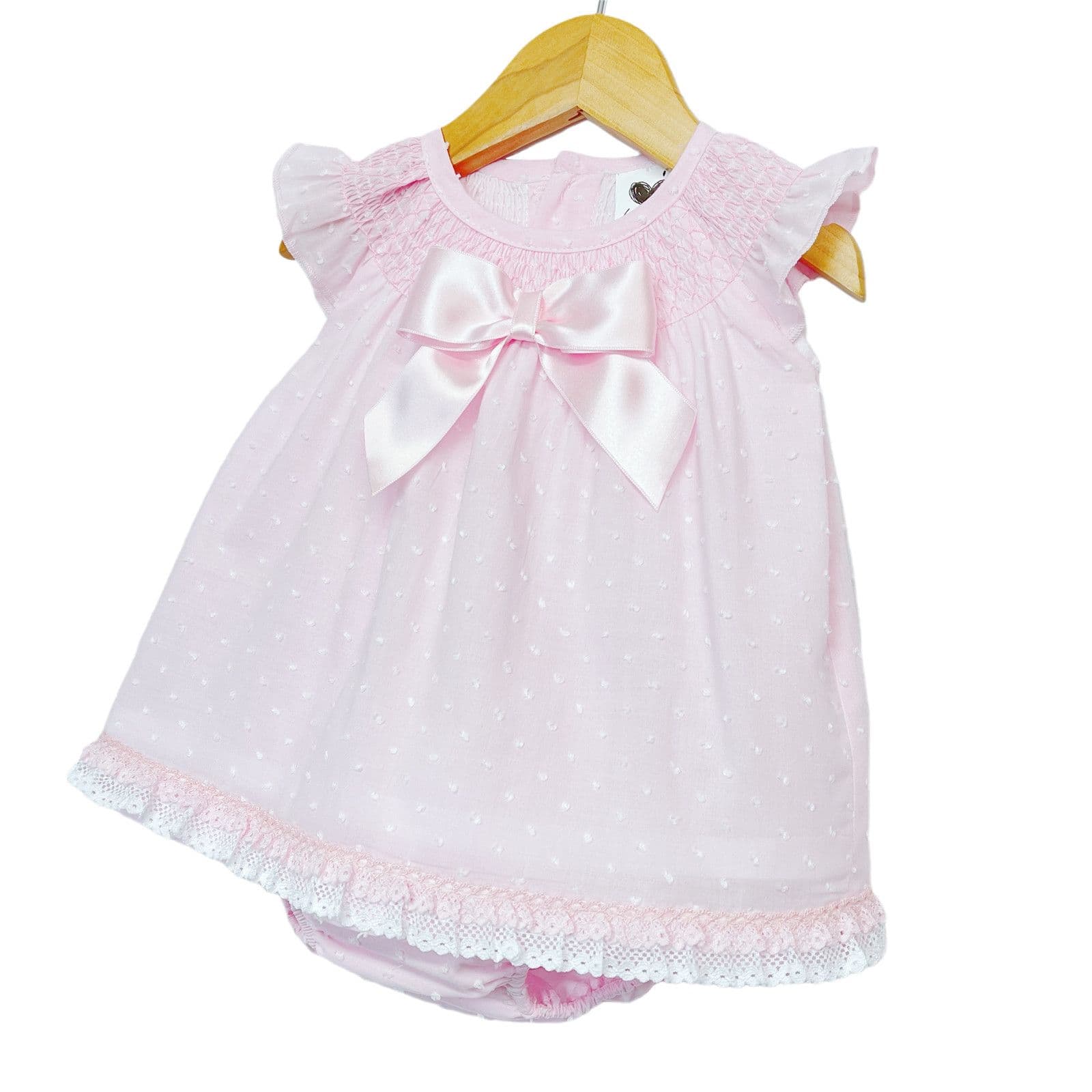 *SALE* Pink Smokced Collar Dress with Pants "LM2219P"