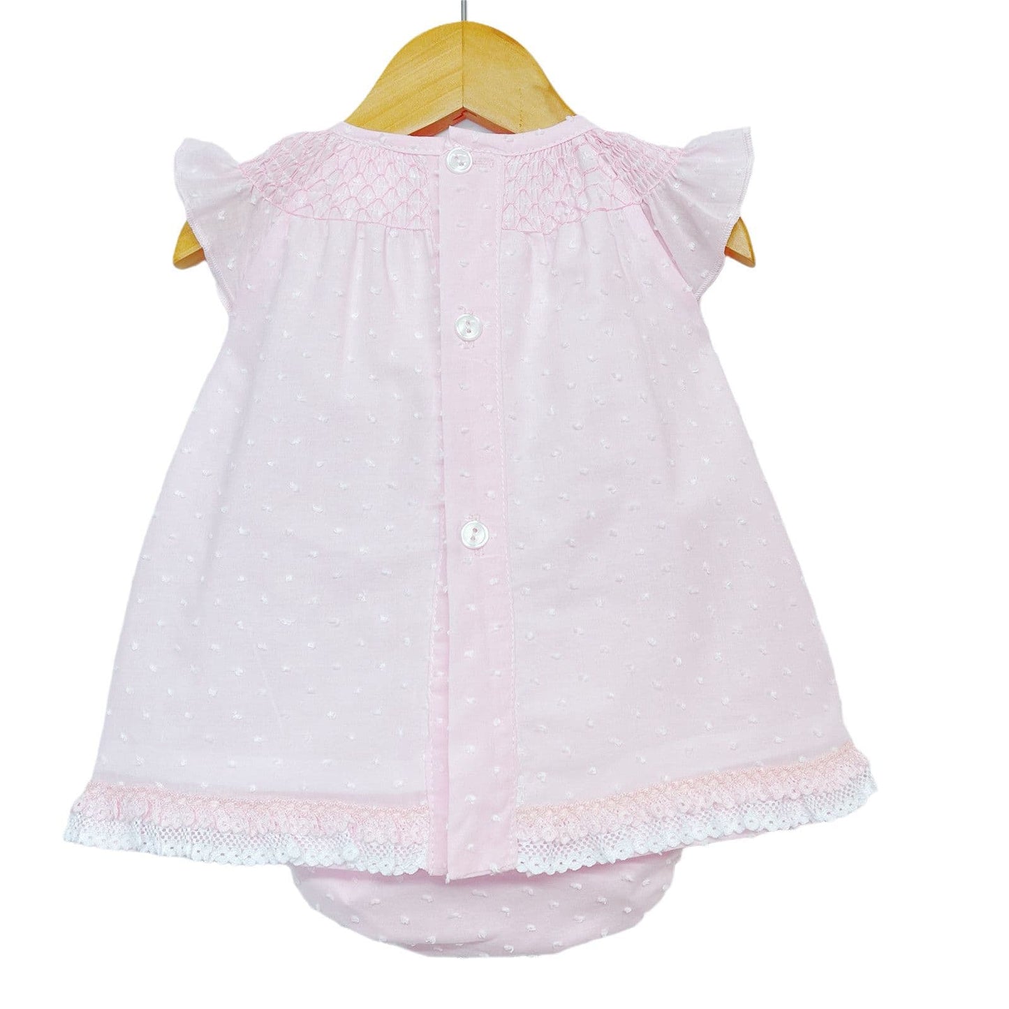 *SALE* Pink Smokced Collar Dress with Pants "LM2219P"