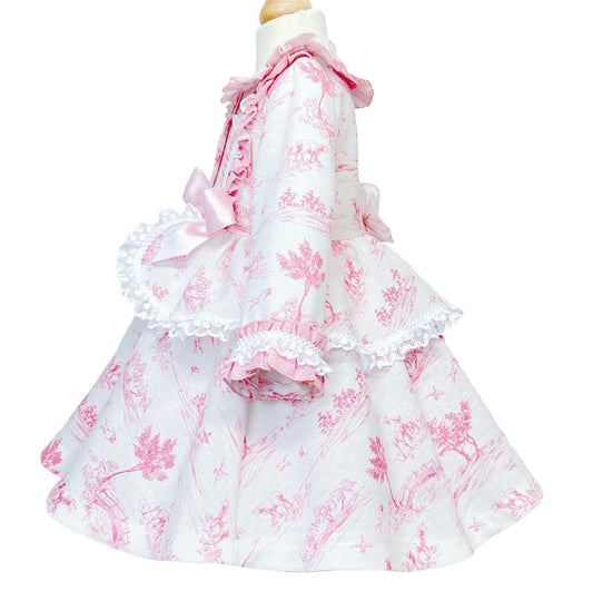 *SALE* Pink Summer Puff Ball Jacket Satin Bows "MYD871"