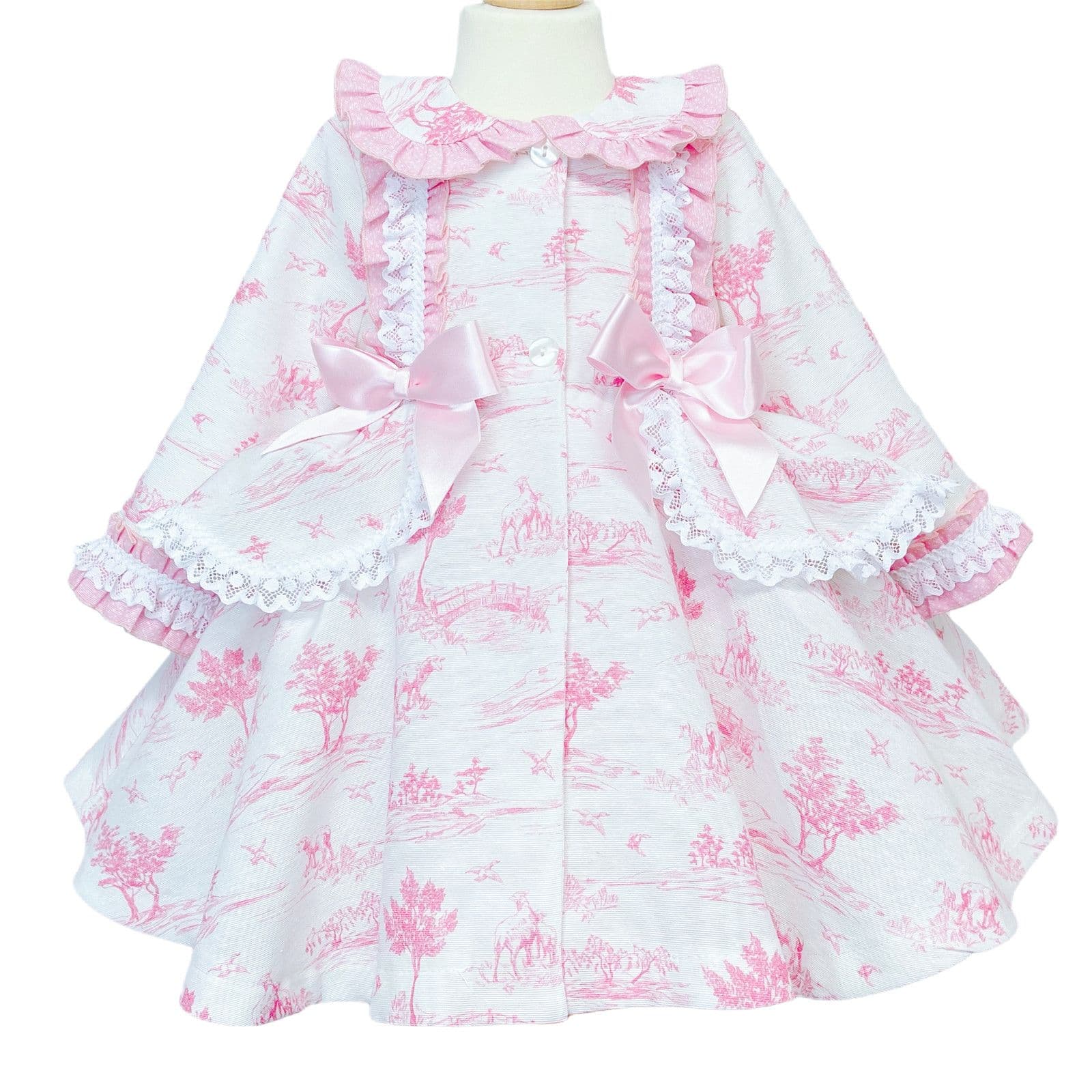 *SALE* Pink Summer Puff Ball Jacket Satin Bows "MYD871"