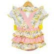 *SALE* Pink with Yellow Floral Romper with Shirt "LM2210P"