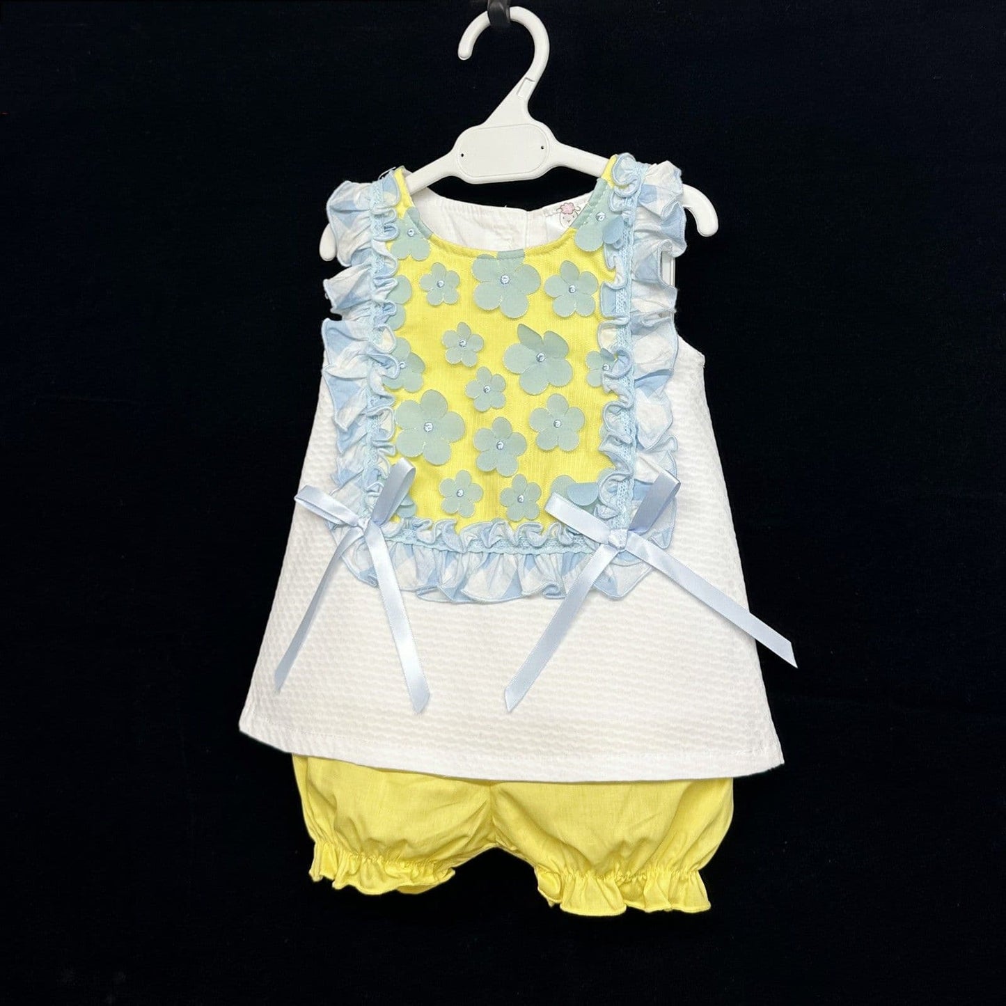 *SALE* Waffle Dress Yellow Details with Knickers "2363"