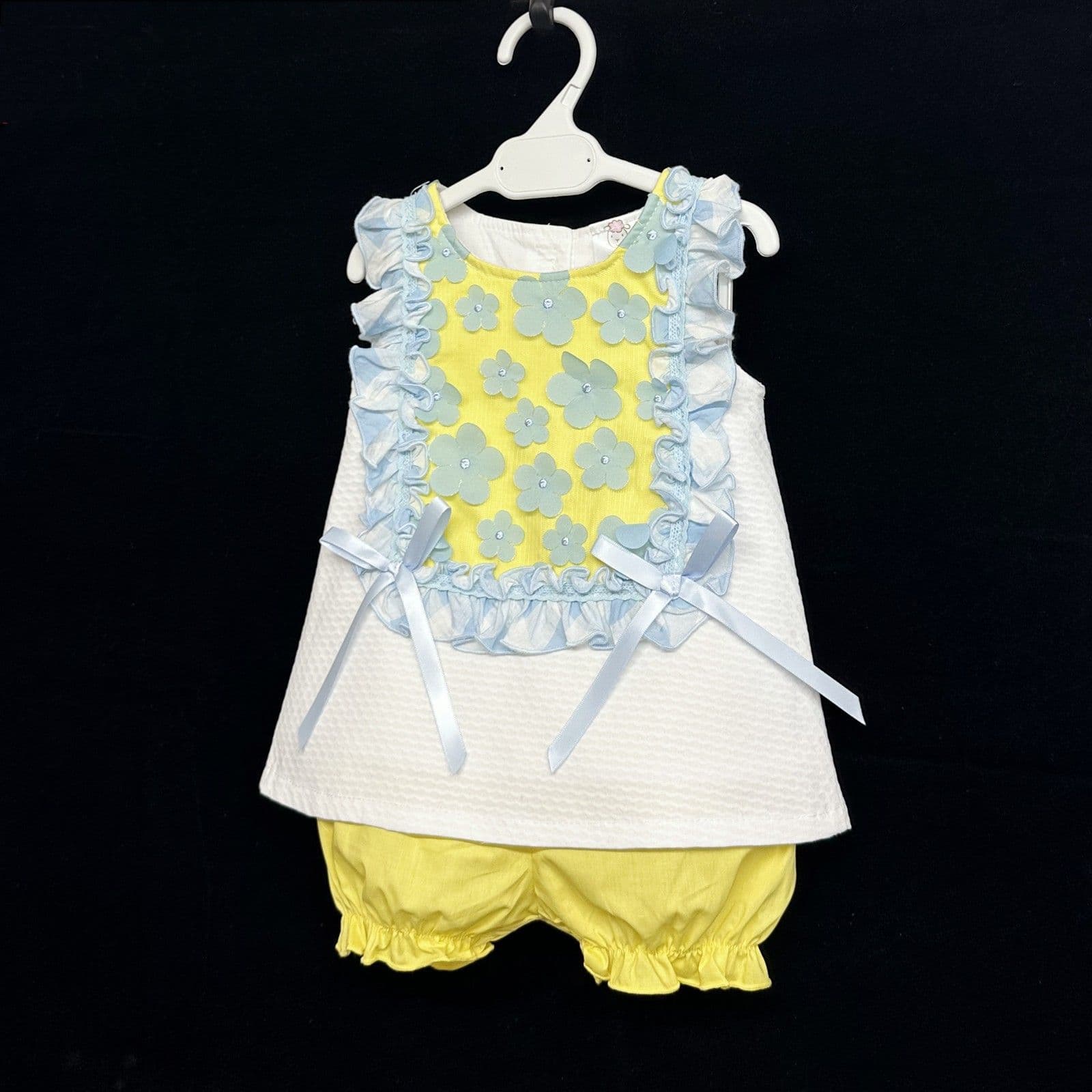 *SALE* Waffle Dress Yellow Details with Knickers "2363"