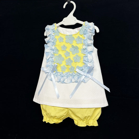 *SALE* Waffle Dress Yellow Details with Knickers "2363"