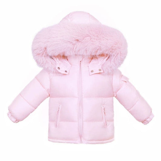 *SALE* Wee Me Baby Girl Pink Puffer Coat with Faux Fur Hood "MYD409P"