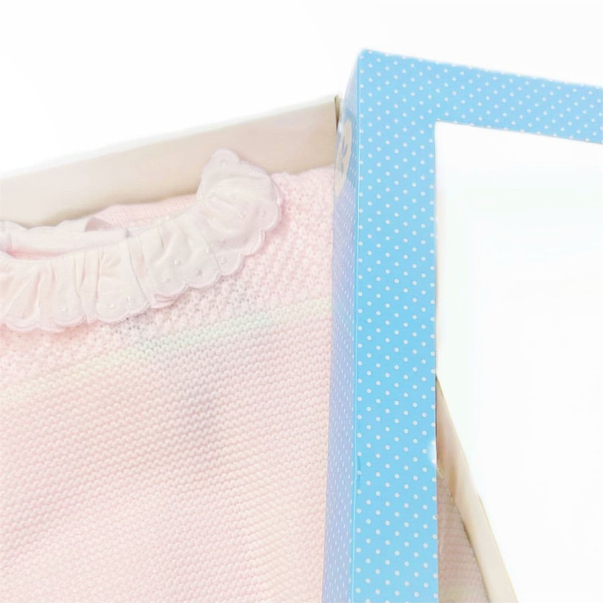 SARDON Baby Girl Light Pink Knitted Collar Bodysuit