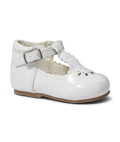 Baby Girls White Patent Buckle Shoes